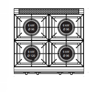 Picture of Fogão a Gás Com Forno - F07N401QP - Junex - ABN