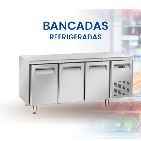 Bancadas refrigeradas de conservação - Equipamentos Refrigerados Profissionais para Restaurantes e Hóteis | Hotelaria | Máquinas de Gelo | Bancadas Refrigeradas | Expositores de Bebidas | Frio Industrial