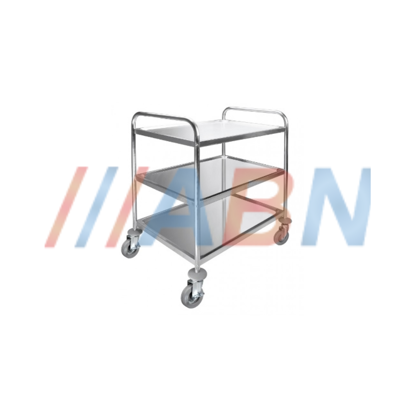 CARRO 3 PRATELEIRAS EM AÇO INOX MARCA ABN