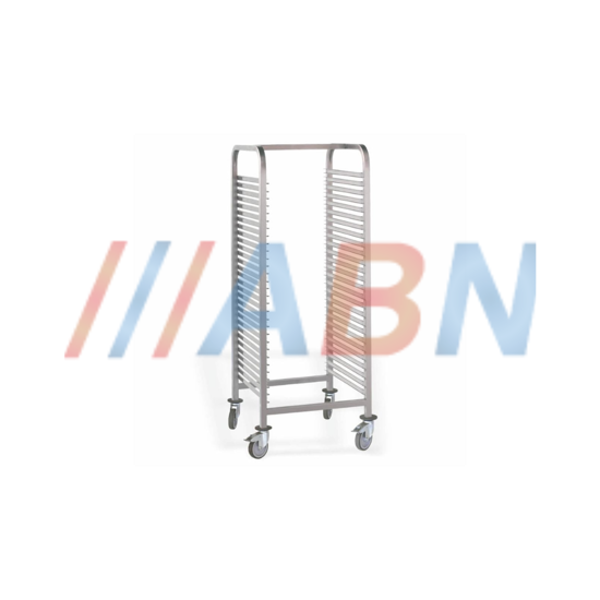 Carro de transporte de tabuleiros 60x40cm 15 níveis em aço inox marca ABN